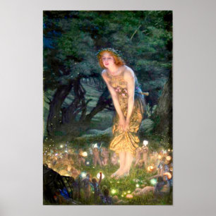 Poster Réveillon de mi-été d'Edward Robert Hughes