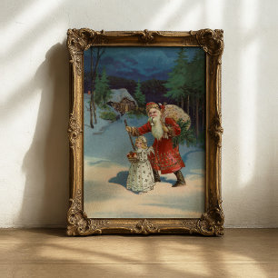 Poster Réveillon de Noël   Vintage