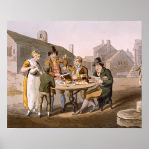 Poster Réveillon d'été, de l'engrave "Costume du Yorkshir