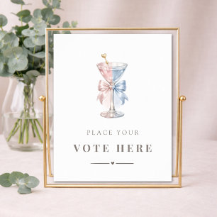 Poster Révélation du sexe d'Elegant Martini Votez ici