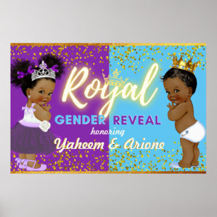 Poster Révélation élégante de genre royal africain Violet