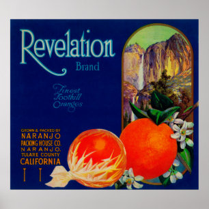 Poster Révélation Orange LabelNaranjo, CA