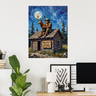 Poster Révélation sur le toit : L'Embrace Lune de Bigfoot