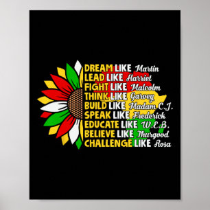 Poster Rêver Comme Un Leader Africain Pour Hommes Femmes 
