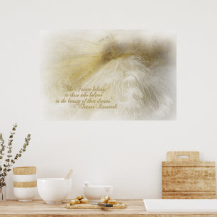 Poster Rêver en blanc