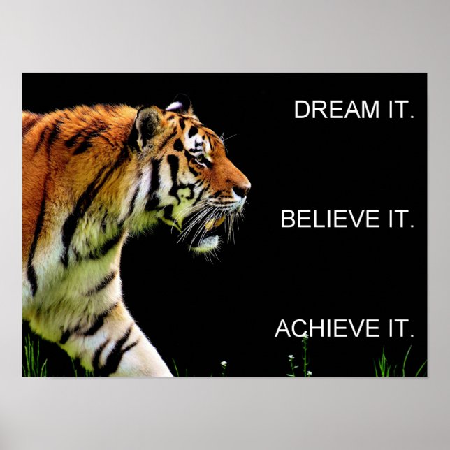 Poster rêver il croit atteindre sa motivation (Devant)
