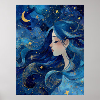 Poster Rêver sous les étoiles - Déesse