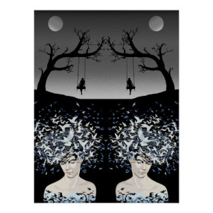 Poster Rêves au Clair de Lune : Liberté et Solitude