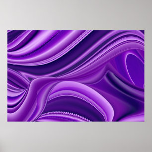 Poster Rêves d'arc-en-ciel de fleurs violettes