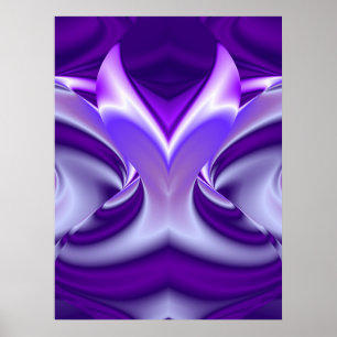 Poster Rêves d'arc-en-ciel de fleurs violettes
