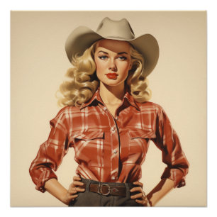 Poster Rêves de cowgirl non domptés : Whispers Occidentau