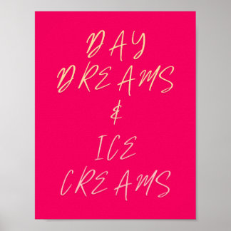 Poster RÊVES DE JOUR & CRÈMES DE GLACE Citation Enfance E