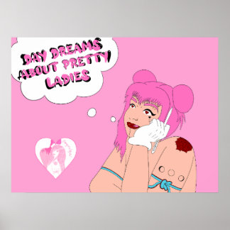 Poster Rêves de jour sur les jolies dames