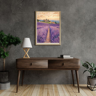 Poster Rêves de Lavande – Campagne Vintage Provence