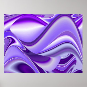 Poster Rêves de neige violette, Art de arc-en-ciel de fan