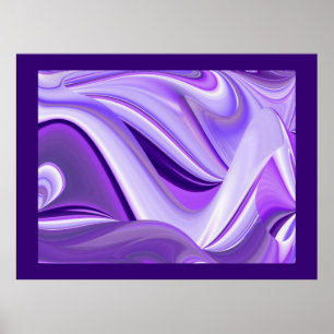 Poster Rêves de neige violette, Imaginaire Abstrait Arc-e