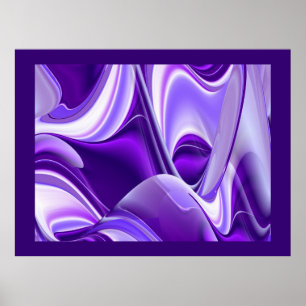 Poster Rêves de neige violette, Imaginaire Abstrait Arc-e