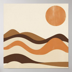 Poster Rêves du désert baisés au soleil