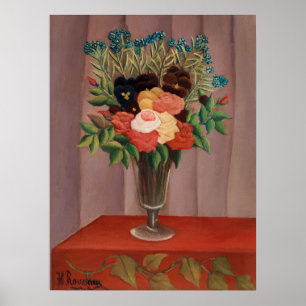 Poster Rêves floraux, Bouquet de fleurs d'Henri Rousseau