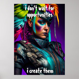 Poster Rêves funky - Boss de fille sombre art féminin