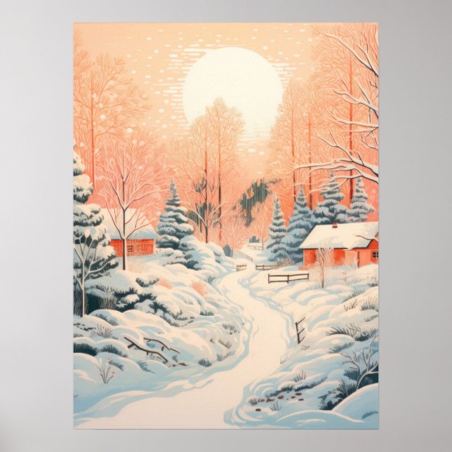 Poster Rêves gelés : Paysages hivernaux enchanteurs (Devant)