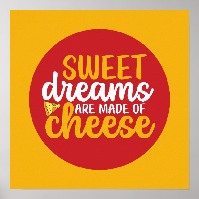 Poster Rêves sucrés amusants faits de fromage cuisine de  (Devant)