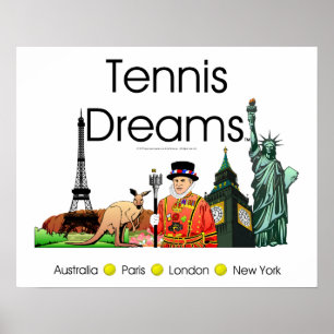 Poster Rêves SUPÉRIEURS de tennis