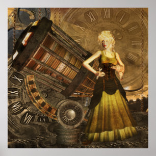 Poster Rêves télescopiques de Steampunk - de Ceris