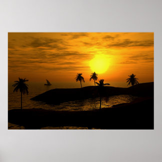 Poster Rêves tropicaux
