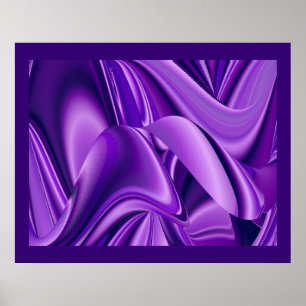 Poster Rêves violets, Art de fantaisie abstrait arc-en-ci
