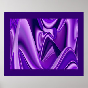 Poster Rêves violets, Art de fantaisie abstrait arc-en-ci