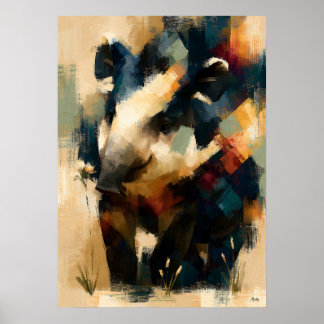 Poster Rêveur bébé Baku Mignon Tapir Kawaii Animal