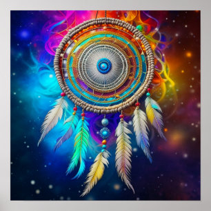 Poster Rêveur Mystique Coloré