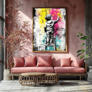 Poster Rêveur Urbain Moderne Art Contemporain de Mur