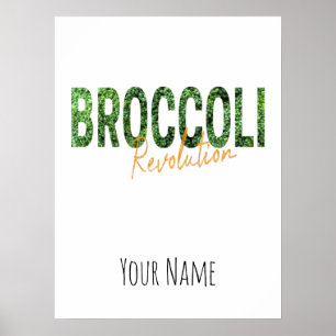 Poster Révolution de Brocoli Végans Légumes et végétarien