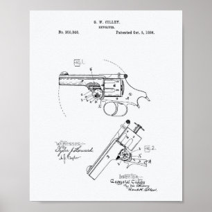 Poster Revolver 1886 Livre blanc sur l'art des brevets