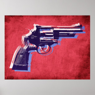 Poster Revolver sur le rouge