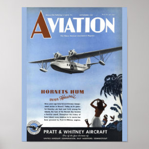 Poster Revue de couverture de l'avion vintage Aviation