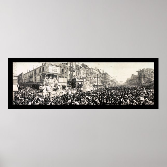 Poster Rex Parade Carnival LA Photo 1913 (Devant)