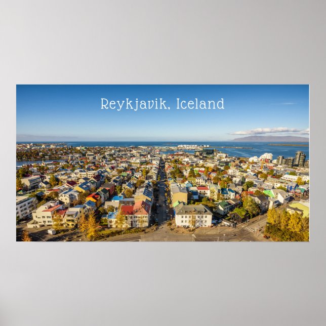 Poster Reykjavik Islande (Devant)