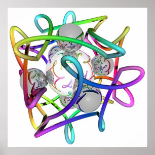 Poster RGBCube - blanc