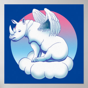 Poster Rhino Angel - Sensibilisation à la conservation de