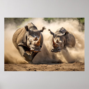 Poster Rhinoceros Animal Nature Majestic Wild