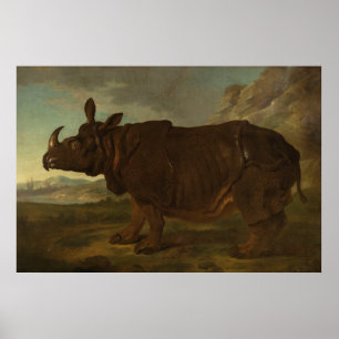 Poster Rhinoceros (Rhino) (animal sauvage) (par J.B. Oudr