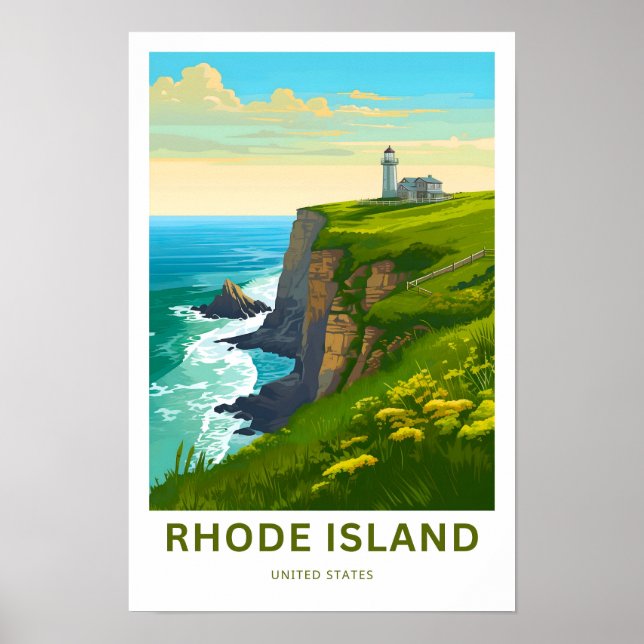 Poster Rhode Island États-Unis Imprimer (Devant)