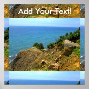 Poster Rhode Island Mohegan Bluffs