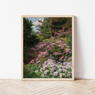 Poster Rhododendron rose et blanc Thomas Allen, Jr.