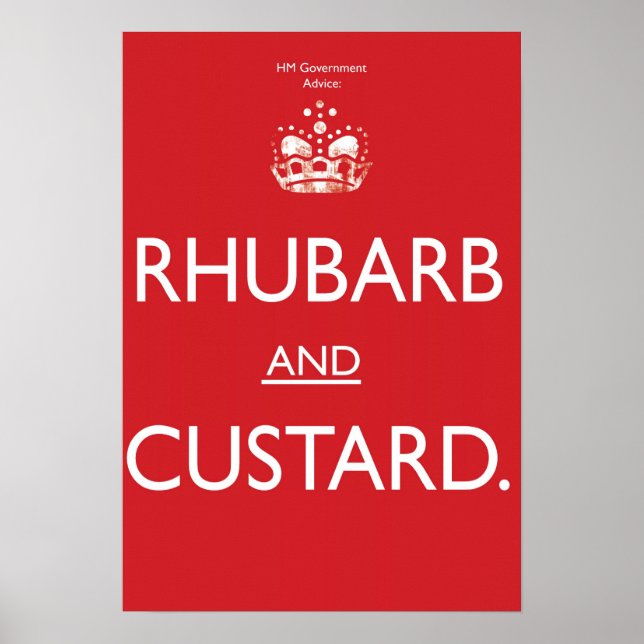 Poster rhubarbe et crème (Devant)