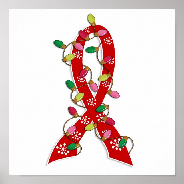Poster Ribbon de Noël SIDA (Devant)
