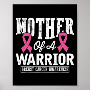 Poster Ribbon Sensibilisation au cancer du sein mère d'un